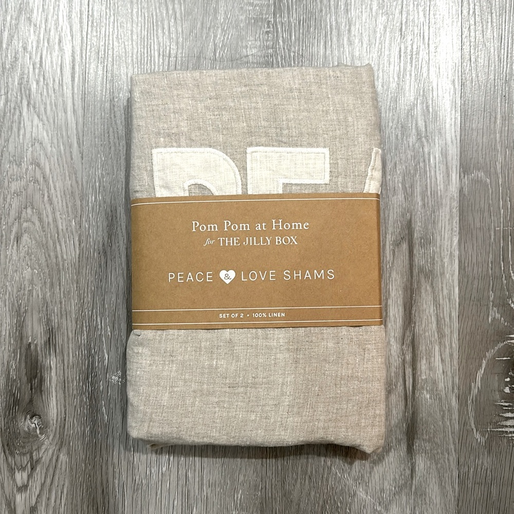 Set of 2 100% linen pillow shams
